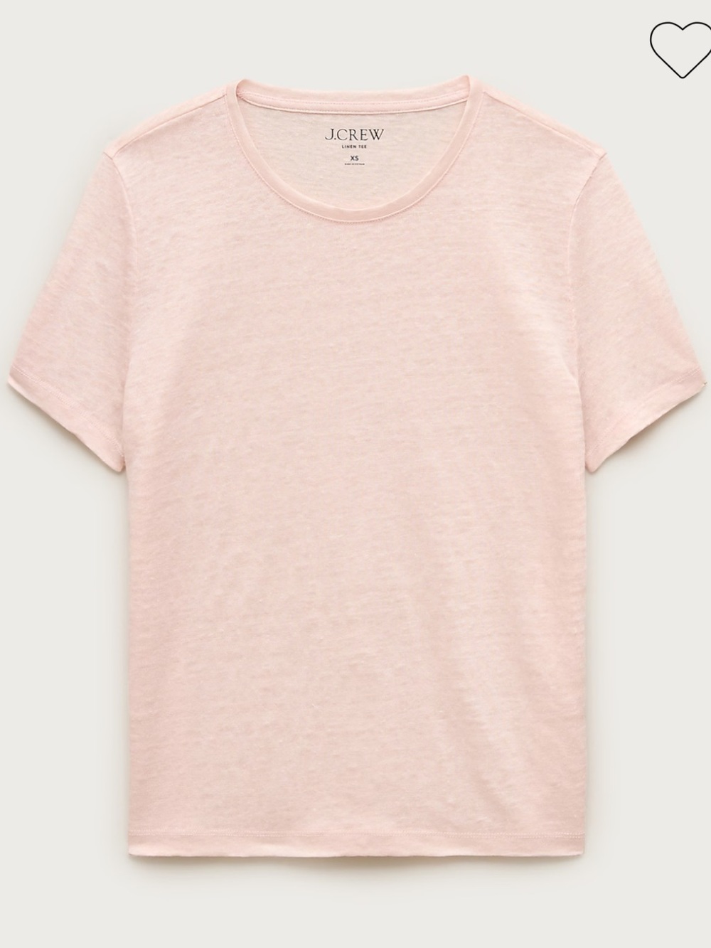JCrew New relaxed linen T-shirt - Light Pink Windy Blossom - Size XS - CI871